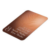 Earthy Bohemisch Bronze Jewish Chuppah Hebrew Magnet (Linke Seite)