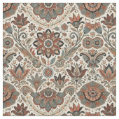 Earthy Bohemisch Floral Fabric Stoff (Nahaufnahme)