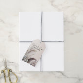 Earthy Bohemisch Floral Feathers Wedding Geschenkanhänger (Mit Garn)