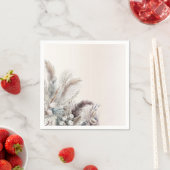 Earthy Bohemisch Floral Feathers Wedding Serviette (Beispiel)