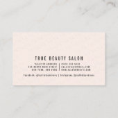 Earthy Bohemisch Pink Hair Girl Friseursalon Visitenkarte (Rückseite)