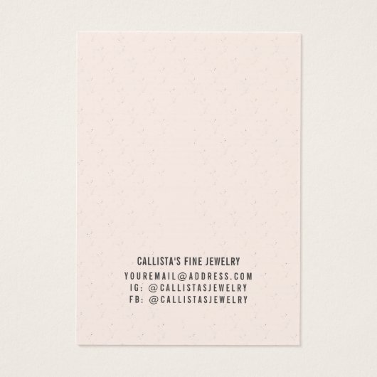 Earthy Bohemisch Red Hair Girl Earring Display Car (Rückseite)