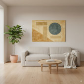 Earthy Boho Abstrakt geometrische Formen Kunst Leinwanddruck