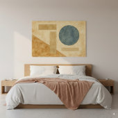 Earthy Boho Abstrakt geometrische Formen Kunst Leinwanddruck