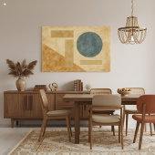 Earthy Boho Abstrakt geometrische Formen Kunst Leinwanddruck