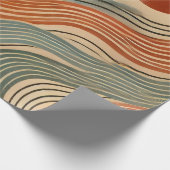 Earthy Boho Abstrakt in Terracotta Tones Geschenkpapier (Ecke)