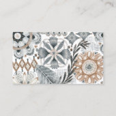 Earthy Boho Abstrakt Jewelier Designer Visitenkarte (Rückseite)