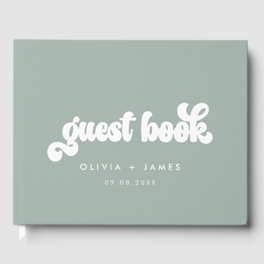 Earthy Boho Anpassbare Hochzeit Gästebuch (Vorderseite)