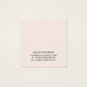 Earthy Boho Black Hair Girl Earring Display Card (Rückseite)