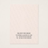 Earthy Boho Black Hair Girl Earring Necklace Card (Rückseite)