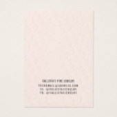 Earthy Boho Black Hair Girl Earring Necklace Card (Rückseite)