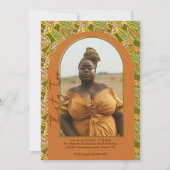 Earthy Boho Botanical Blätter Foto 32. Geburtstag Einladung (Vorderseite)