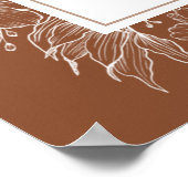 Earthy Boho Botanical Terracotta Wedding Willkomme Poster (Ecke)