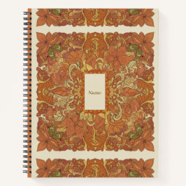 Earthy Boho Burnt Orange Mandalas Journal Notizblock