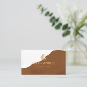 Earthy Boho Business Card Visitenkarte (Stehend Vorderseite)