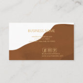 Earthy Boho Business Card Visitenkarte (Rückseite)