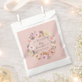Earthy Boho Floral Blush Pink Baby Girl Dusche Geschenktütchen (Ausgeschnitten)