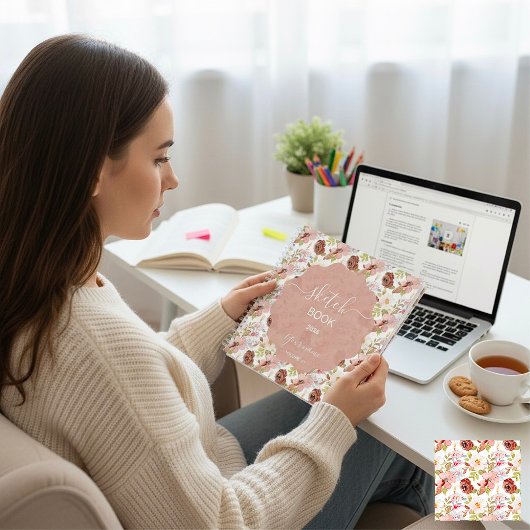 Earthy Boho Flowers Notizblock