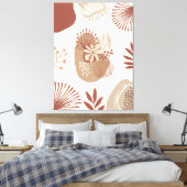 Earthy Boho: Gemütliche Kunstmuster Leinwanddruck (Insitu (Schlafzimmer))