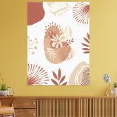 Earthy Boho: Gemütliche Kunstmuster Leinwanddruck (Insitu (Wohnzimmer))