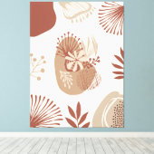 Earthy Boho: Gemütliche Kunstmuster Leinwanddruck (Insitu (Holzboden))