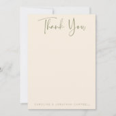 Earthy Boho Geometric Chic Modern Wedding Custom Dankeskarte (Vorderseite)