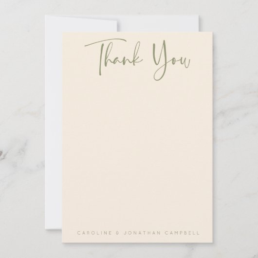 Earthy Boho Geometric Chic Modern Wedding Custom Dankeskarte (Vorderseite)