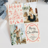 Earthy Boho Hand Drawn Frohe Weihnachten 2 Foto