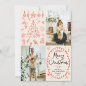 Earthy Boho Hand Drawn Frohe Weihnachten 2 Foto (Vorderseite)