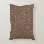 Earthy Boho Mandala Geometric Pattern | Brown Rust Dekokissen (Vorderseite(Vertikal))