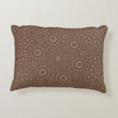 Earthy Boho Mandala Geometric Pattern | Brown Rust Dekokissen (Rückseite)