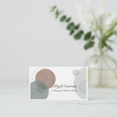 Earthy Boho Meditation and Healing Business Card Visitenkarte (Stehend Vorderseite)