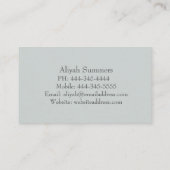 Earthy Boho Meditation and Healing Business Card Visitenkarte (Rückseite)