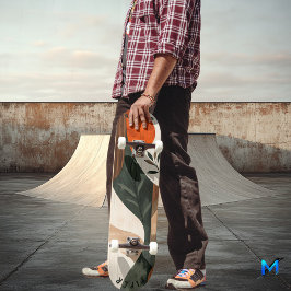 Earthy Boho Minimalistisch - Natural Unisex Skateboard