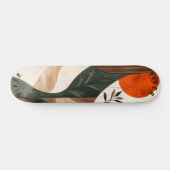 Earthy Boho Minimalistisch - Natural Unisex Skateboard (Horizontal)