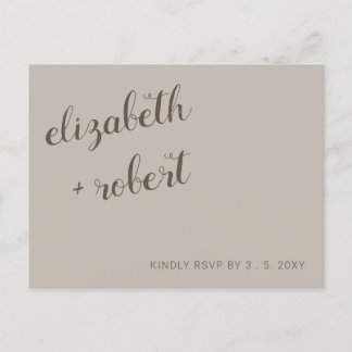 Earthy Boho Minimalistisch Script Calligraphy UAWG Einladungspostkarte