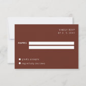 Earthy Boho Minimalistisch Script Calligraphy Wedd RSVP Karte (Vorderseite)