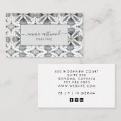 Earthy Boho Mute Blume Business Card Visitenkarte (Vorne/Hinten)