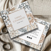 Earthy Boho Quadratische Visitenkarte