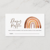 Earthy Boho Rainbow Baby Duwer Diaper Raffle Begleitkarte (Vorderseite)