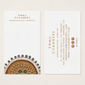 Earthy Boho Rustica Earring Juwelier Display Card (Vorne & Hinten)