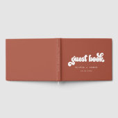 Earthy Boho Terracotta Anpassbare Hochzeit Gästebuch (Voll)