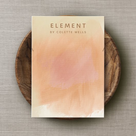Earthy Boho Terracotta Watercolor Necklace Display Visitenkarte