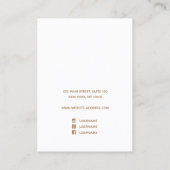 Earthy Boho Terracotta Watercolor Necklace Display Visitenkarte (Rückseite)