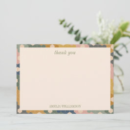 Earthy Boho Vintag Brautparty Personalisiert Dankeskarte