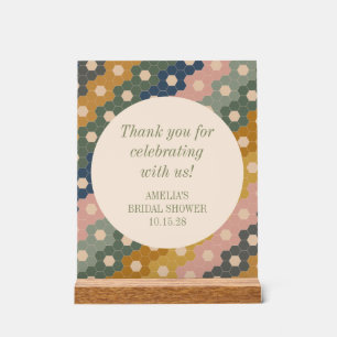 Earthy Boho Vintag Custom Brautparty Danke Acrylschild