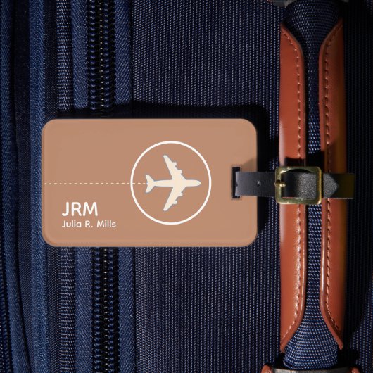 Earthy Boho Warm Terracotta Brown Gepäckanhänger (Vorderseite Insitu 4)