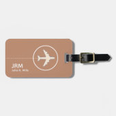 Earthy Boho Warm Terracotta Brown Gepäckanhänger (Vorderseite horizontal)