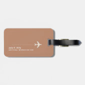 Earthy Boho Warm Terracotta Brown Gepäckanhänger (Rückseite horizontal)