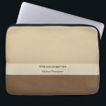 Earthy braune mit Monogramm Business and project Laptopschutzhülle<br><div class="desc">Minimalistische Farben für die Erden,  braun. Für kleine Projekte.</div>